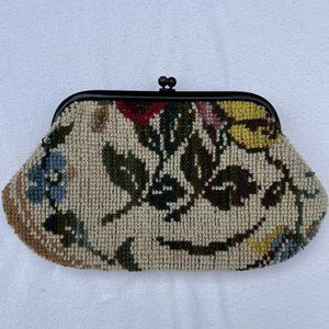 Nice Jana 12" women's needlepoint purse clutch